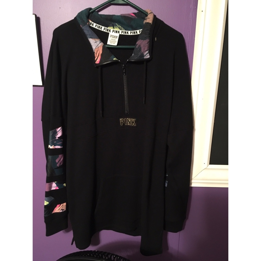 VS PINK Perfect Quarter Zip Hoodie